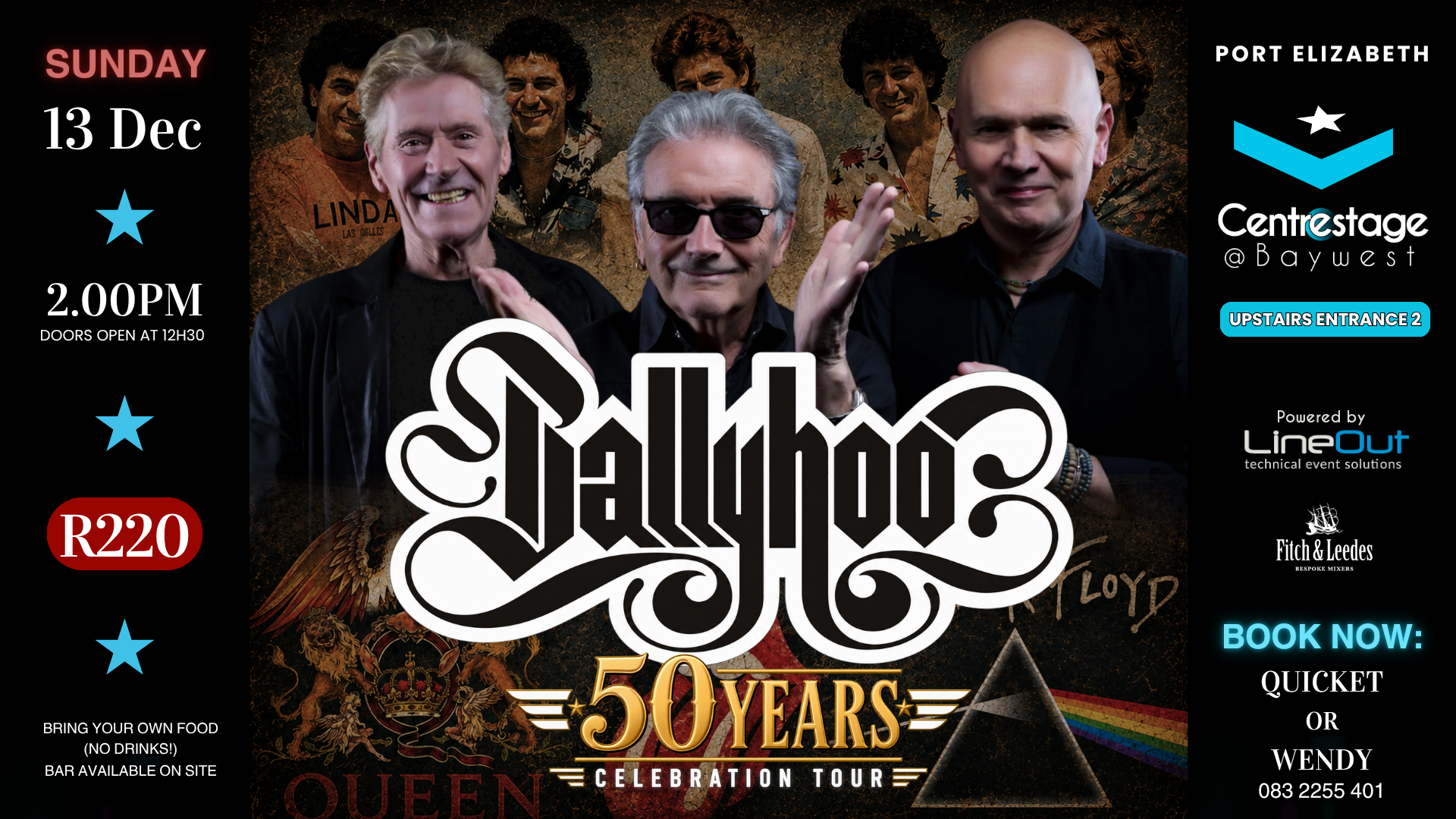 BALLYHOO- 50 Years Celebration Tour. Sun,13 December 2026 - 14:00 at Centrestage@Baywest